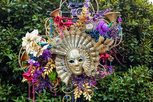 mardi gras mask and decorations