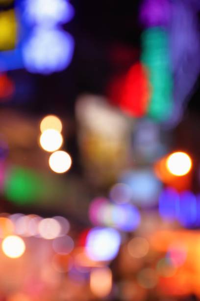 istock Night city neon lights 1282526067