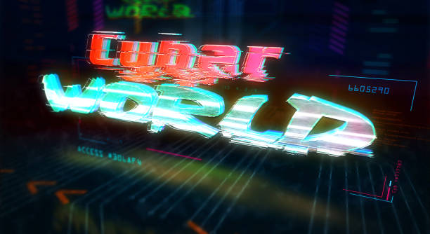 istock Cyberpunk style with Cyber world theme 1282526327