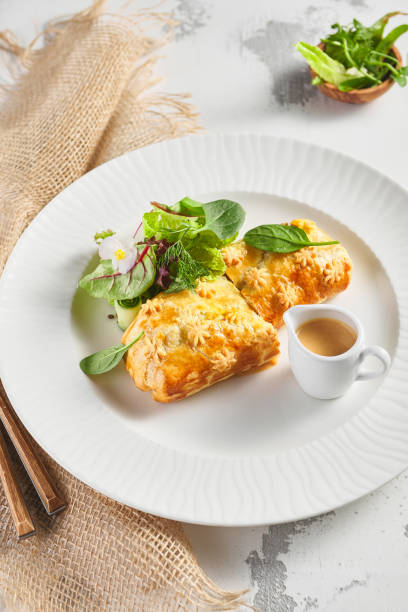 istock Pie with liver and cream sauce 1282527138