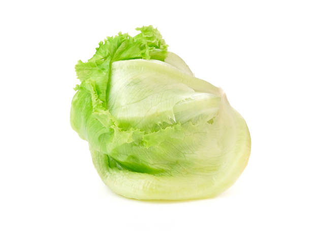istock iceberg lettuce isolated on the white background . 1282527228