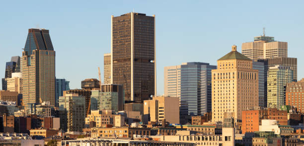 istock Downtown Montreal financial district panoramic view early morning 1282527485