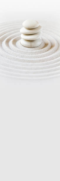 istock Zen japanese garden background. Horizontal banner 1282530672