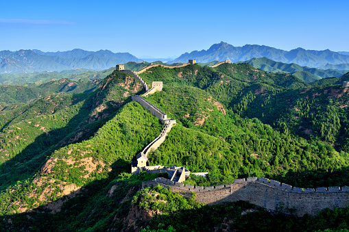 Great Wall Of China at Sunny Day, China.