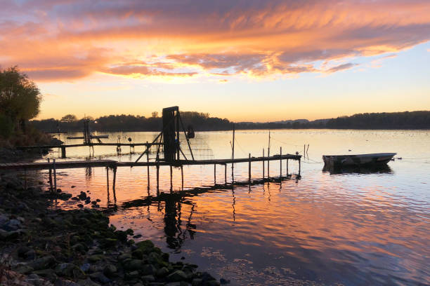 istock Dawn at the lake 1282538233