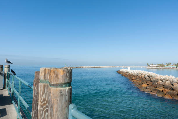 istock Pier and brakwater forming idyllic bay 1282538242