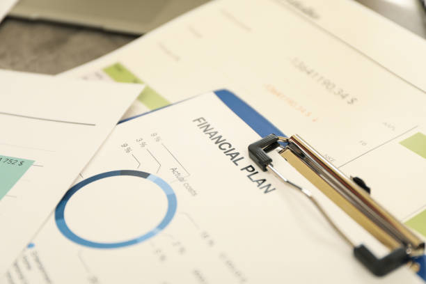 istock Concept of financial planning, close up and space for text 1282538437