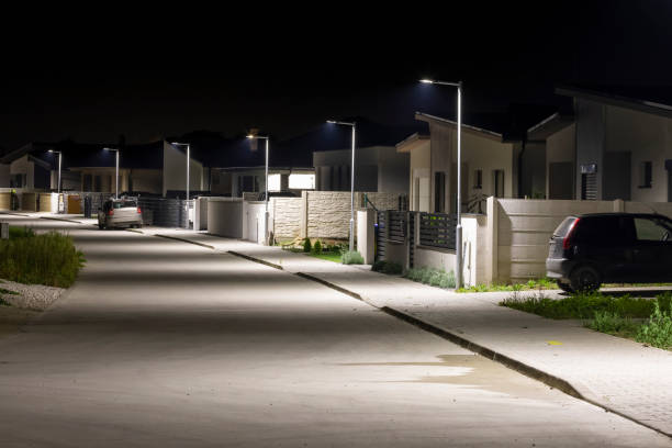 istock modern led illumination on quiet residential area 1282538655