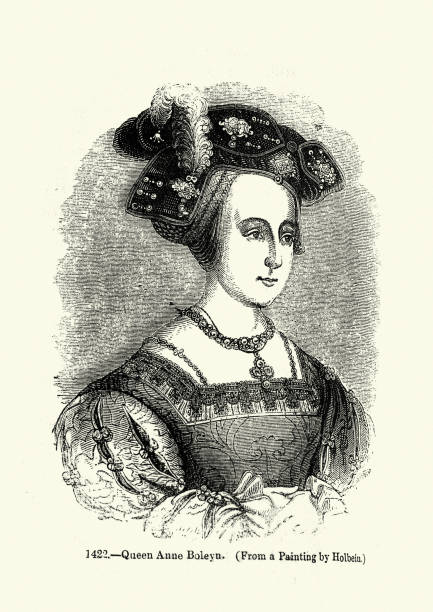 ilustrações de stock, clip art, desenhos animados e ícones de anne boleyn the second wife of king henry viii - henry viii tudor style king nobility