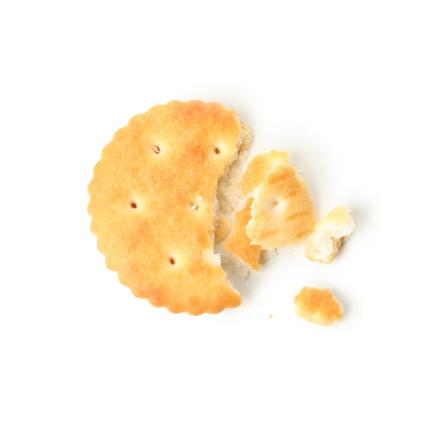 istock Tasty cracker biscuit isolated on white background 1282539813