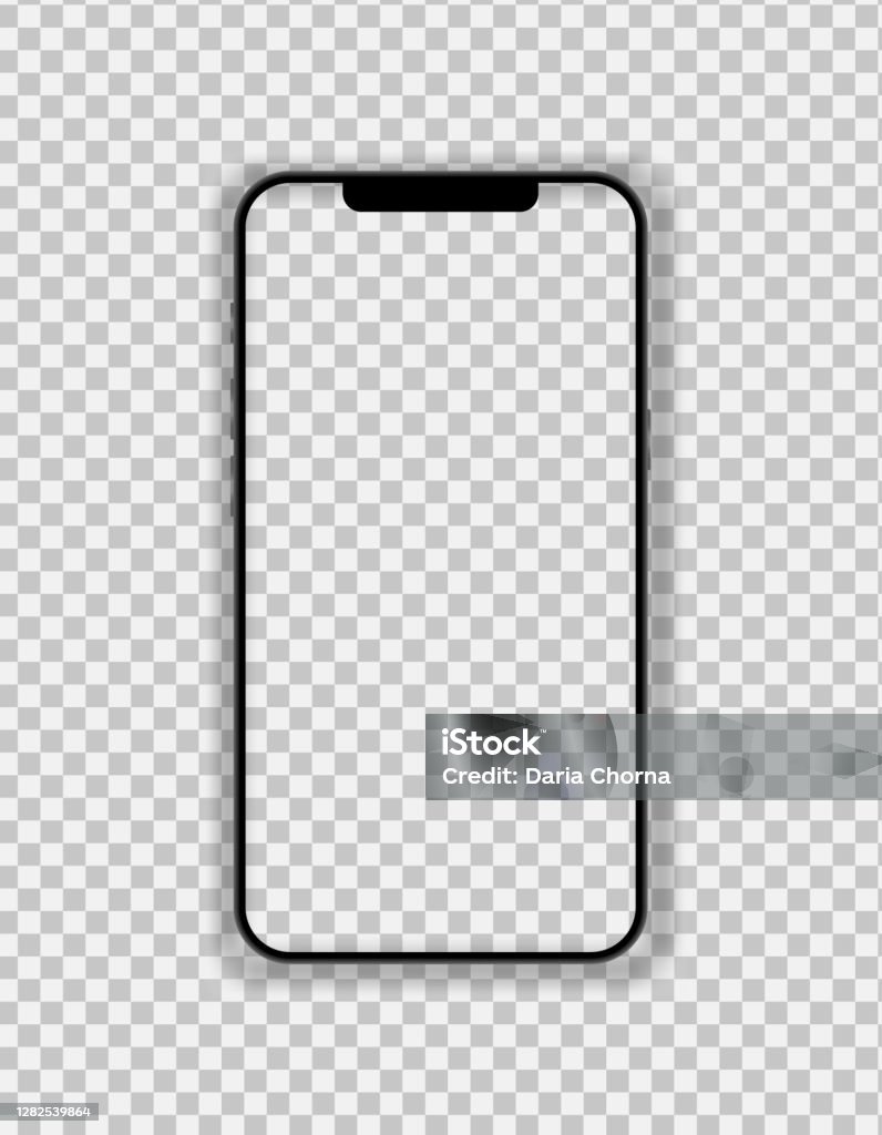 Phone Frame Vector Phone With Thin Black Frame Vector Illustration Stock Illustration ...