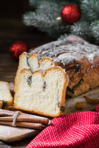 istock Homemade Christmas cake. Festive pastries 1282540009