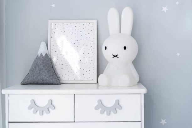istock Kids room with light interior design in apartment 1282541592
