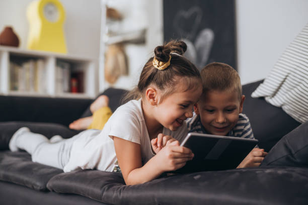 istock Kids relaxing at home 1282542547