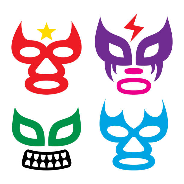 Lucha Libre Vector Design Luchador Or Luchadora Graphics Mexican Wrestling Traditional Male And Female Color Set Stock Illustration - Image Now - iStock