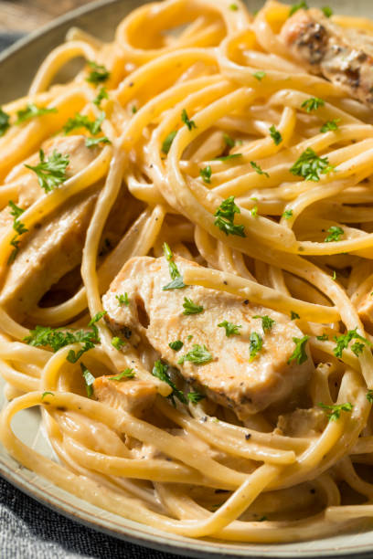 istock Homemade Chicken Fettuccine Alfredo Pasta 1282544321