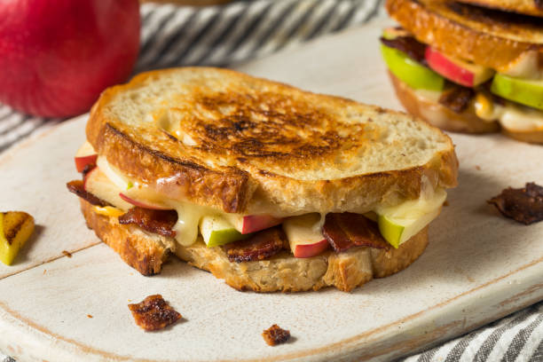 istock Homemade Bacon Apple Grilled Cheese Panini 1282544428