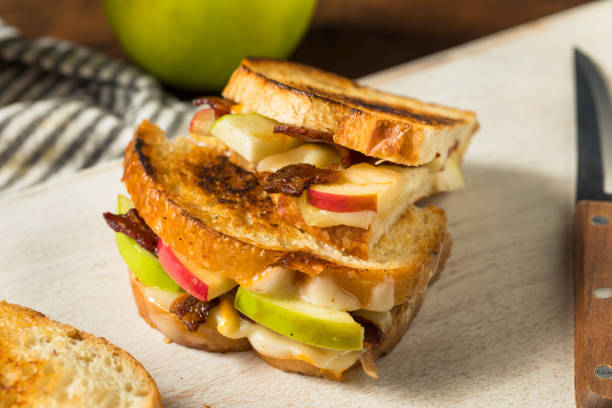 istock Homemade Bacon Apple Grilled Cheese Panini 1282545141