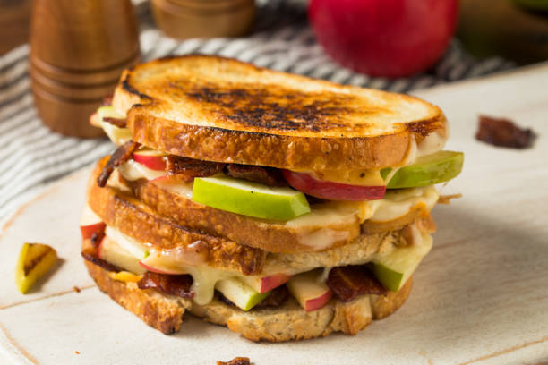 istock Homemade Bacon Apple Grilled Cheese Panini 1282545449