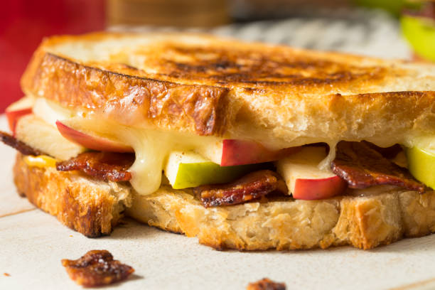 istock Homemade Bacon Apple Grilled Cheese Panini 1282545475