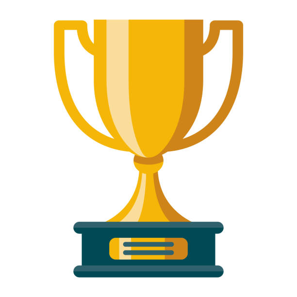 stockillustraties, clipart, cartoons en iconen met trophy-pictogram op transparante achtergrond - trofee