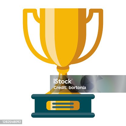 istock Trophy Icon on Transparent Background 1282548092