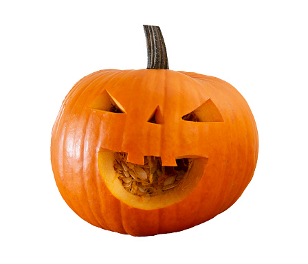 Halloween pumpkin on white backgroun