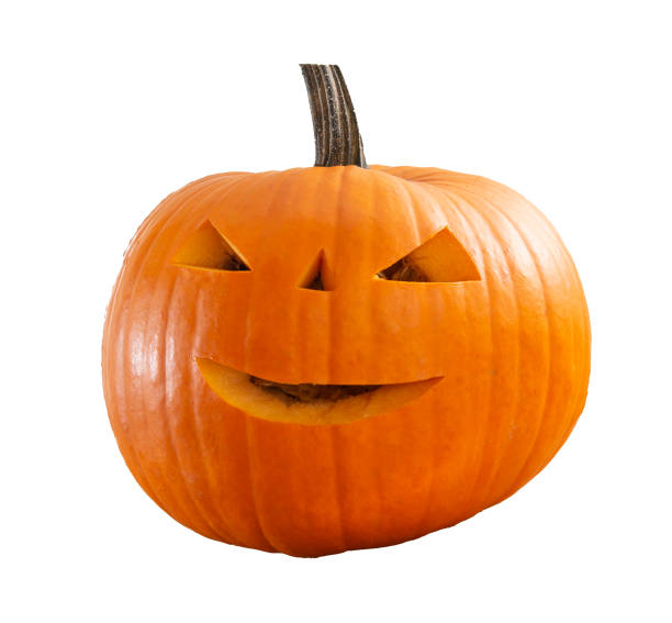 istock Halloween pumpkin on white backgroun 1282549079