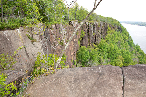 View from the top of New Jersey’s Palisades Cliffs along the Hudson River