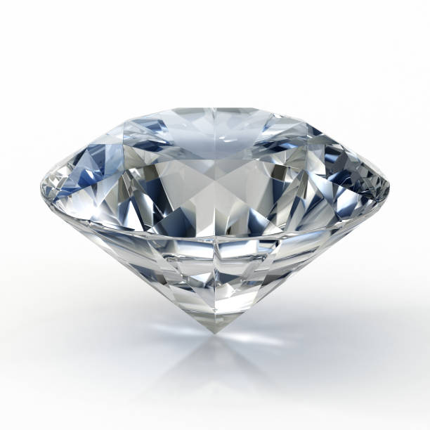 istock Picture of diamond, beautiful sparkling shining round shape emerald image with reflective surface. 3D render. 1282557743