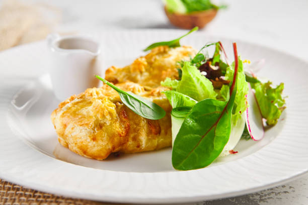 istock Pie with liver and cream sauce 1282572263