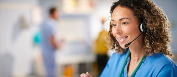 istock smiling medical customer service rep 1282577370
