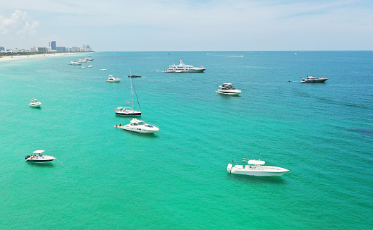 Boats near Miami Beach, Florida
