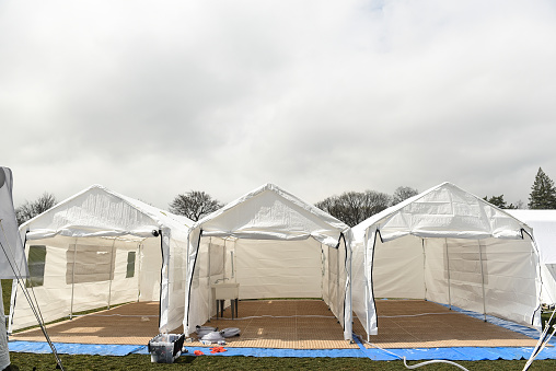 Emergency Hospital Setup In Central Park To Cope With Coronavirus Pandemic