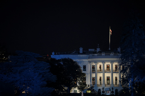 The White House at night, Washington, D.C