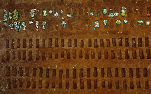 Aerial shot of cemetery created for victims of Covid-19