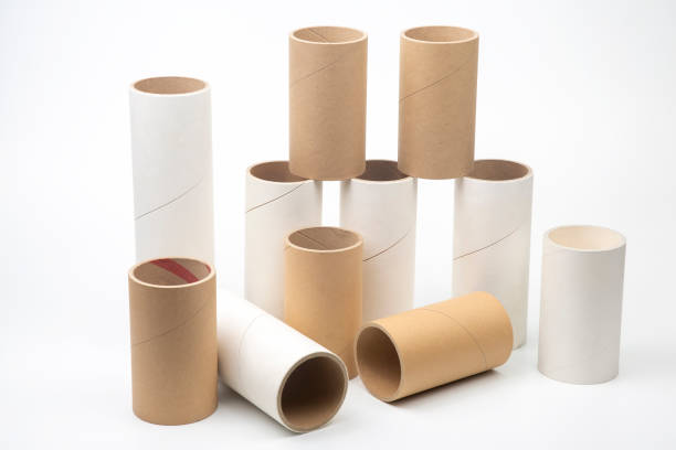 istock cardboard and paper tubes and pipes on a white background 1282581454