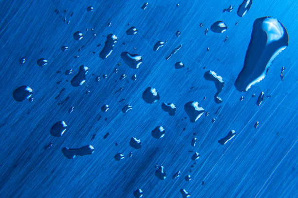 istock drops of water on a blue background. background texture 1282581877