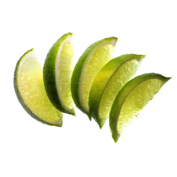 Lime fruit on white background isolated