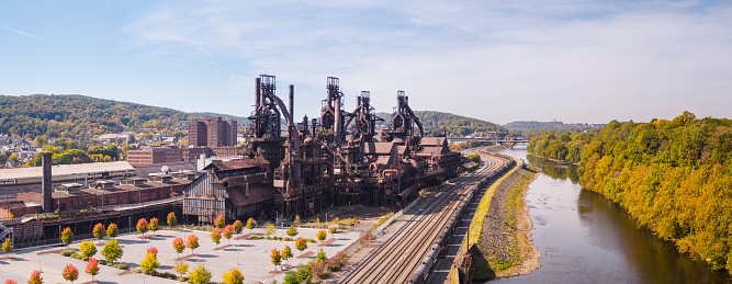 Historic steel mill in Bethlehem, Pennsylvania.