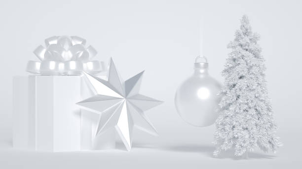 istock A group of Christmas objects to celebrate Christmas and New year. 3D-visualization 1282593032