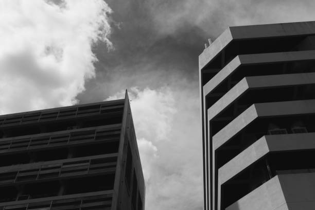 istock Apartment or condominium balcony on white cloud. 1282594476