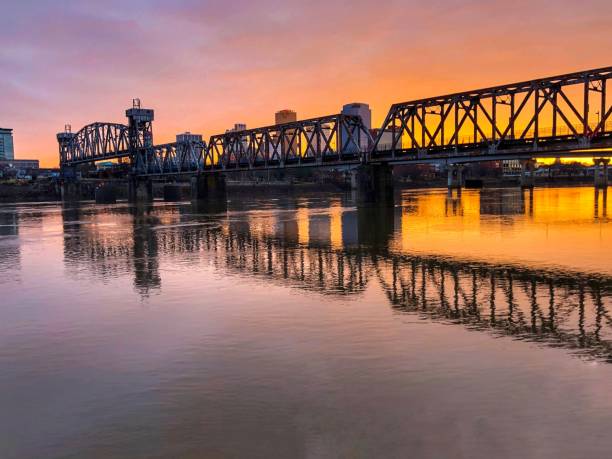 istock An Autumn Dramatic Sunset Over Little Rock 1282597445