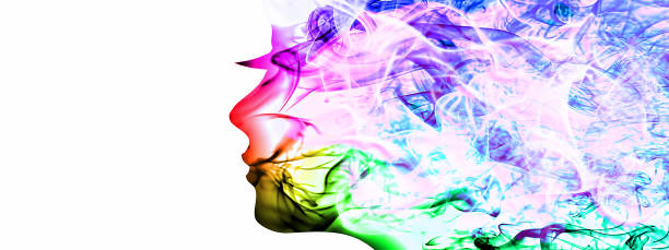 istock Artistic woman profile silhouette 1282607661
