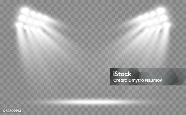 Ilustrații de stoc cu Ilustrație Vectorială - Descarca imaginea acum - Reflector, Stadion, Iluminat