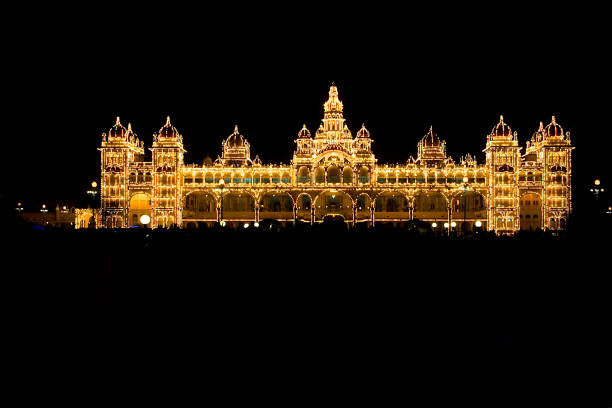 istock Illuminated Palace at Mysuru 1282613373