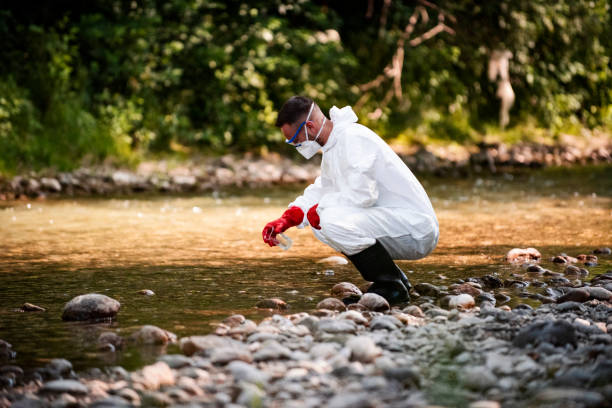 istock Scientist examining toxic water samples 1282613762