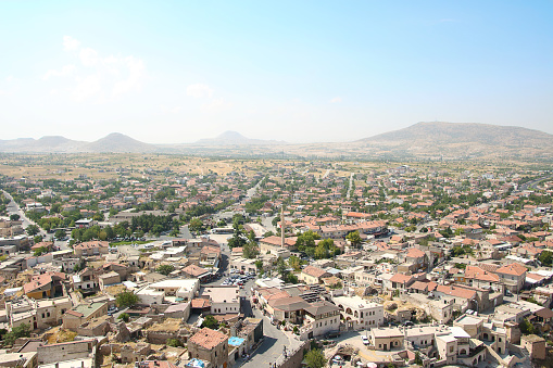 Aerial view of the city in Cappadocia