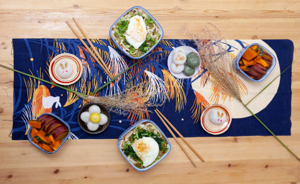 Tsukimi food celebration stock photo