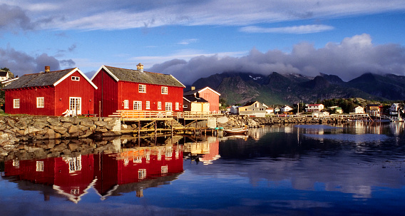 Fisherman Houses, Lofoten Island, Norway.